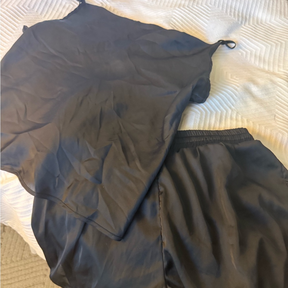 Anthropologie Black Pajama Set